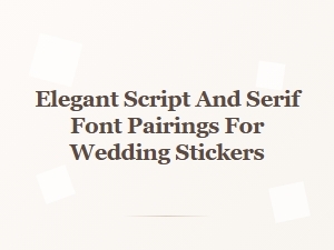 Elegant Script and Serif Font Pairings for Wedding Stickers